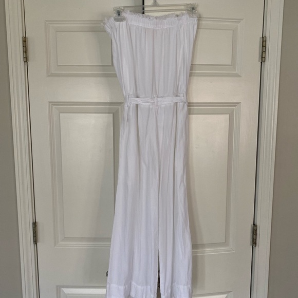 Cloth & Stone Strapless Fray Trim Crop Jumpsuit - Picture 7 of 15